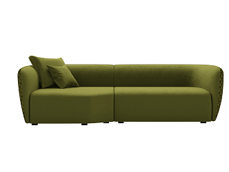 Modern double sofa multiplayer sofa 3d model