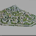 Aerial Planning of Modern Residential Community With Curved Roads Green Spaces And Building Layout