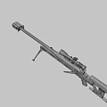 Tactical Sniper Rifle With Precision Scope And Brass Bullets Design