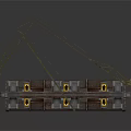 Heavy Duty Industrial Crane Equipment With Yellow Striped Transport Platform Structure