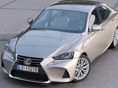 Silver Lexus Sedan Featuring Modern Front Design And Sleek Body Lines 3d model