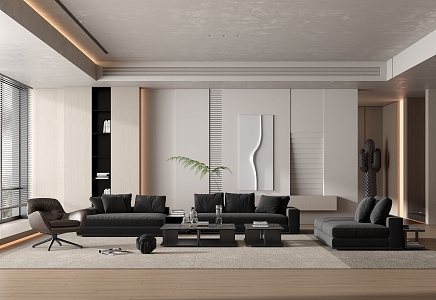 Modern Poliform living room 3d model