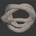 Light Colored Twisted Soft Cotton Thread Balls For Daily Household Use 3d model