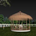 thatched pavilion pavilion landscape pavilion thatched house 3d model