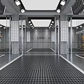 Modern Car Service Center Exterior With Glass Doors Yellow Facade And Paved Ground