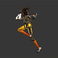 Overwatch Game Character Tracer In Dynamic Stance With Gear And Outfit