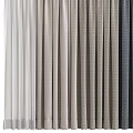 Elegant Modern Curtains With Multiple Colors And Various Materials For Home Decor 3d model