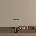 Poliform Brown Leather Sofa Bed With Modern Design And Soft Cushions