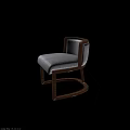 Technology Exhibition Hall Modern Chair With Wooden Frame And Gray Textured Cushion Backrest