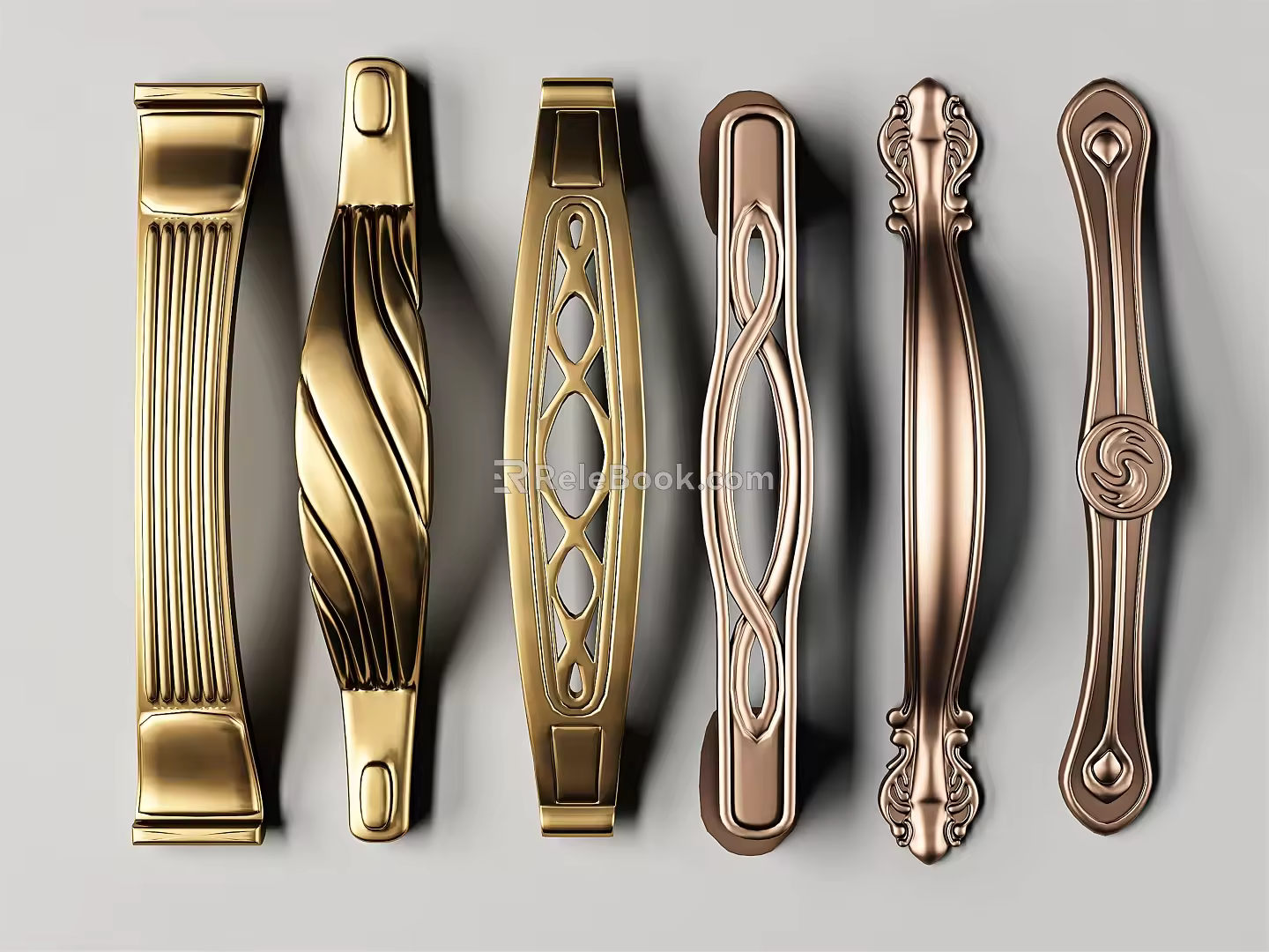 Modern handle hardware handle combination 3d model