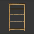 Natural Wooden Multi Tier Storage Shelf With Spacious Shelves And Stable Structure