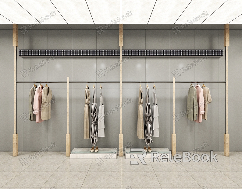 Clothing Store Clothing Display Rack Clothing Props Clothing Display Shelf Display Shelf Display Props model