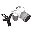 modern camera canon digital slr camera 3d model
