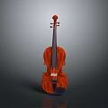 Handcrafted Brown Wooden Violin As Essential Living Accessory With Classic Design