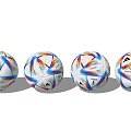 Colorful Adidas Soccer Ball Sports Equipment Shown From Multiple Angles