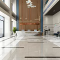 Modern Front Desk Front Desk Lobby 3d model