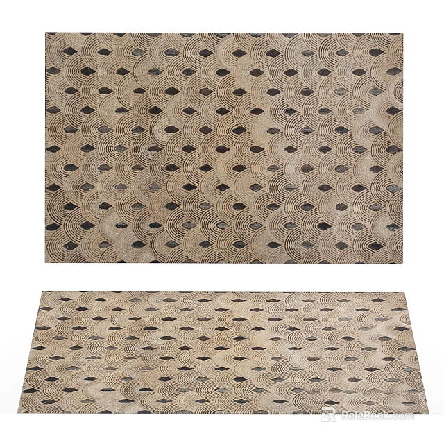 Square Rugs With Geometric Patterns For Home Decor 3d model
