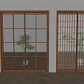 sliding door sliding door sliding door japanese style check sliding door chinese style sliding door 3d model
