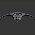 Futuristic Aerospace Spacecraft 3D Model With Textured Surface And Curved Design