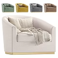 Modern Single Sofa In Multiple Colors With Comfortable Cushions And Stylish Upholstered Design 3d model