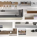 Modern Water Bar Counter Cashier Counter Coffee Bar Counter 3d model