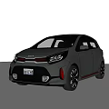 Kia Gray Compact Hatchback With Modern Front Design LED Headlights And Black Alloy Wheels
