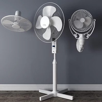 Modern Air Cooler Fan Designs Including Floor Standing And Wall Mounted Types 3d model