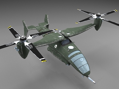 twin-rotor helicopter 3d model