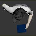 3D Character Wearing White Shirt Tie And Gray Pants Holding Blue Book Standing