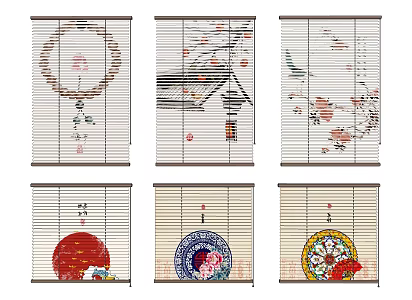 new chinese venetian blinds 3d model