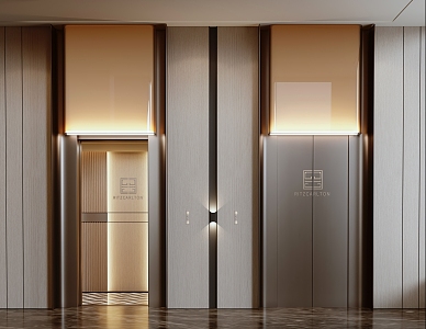 Elevator hall Elevator aisle Elevator logo 3d model