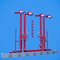 Fire sprinkler system China fire protection pipeline fire protection display fire protection system 3d model