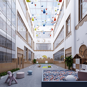 Modern Kindergarten Atrium 3d model