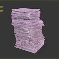 Natural Textured Wooden Stone Planks Stacked For Home Construction And Decor