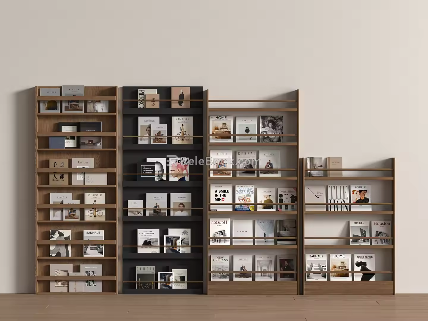 Modern Middle Ancient Bookshelf Book Rack Magazine Rack Decorative Rack Storage Rack Book 3d model