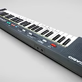 Musical Instrument CASIO Electronic Keyboard With Black And White Keys And Control Buttons 3d model