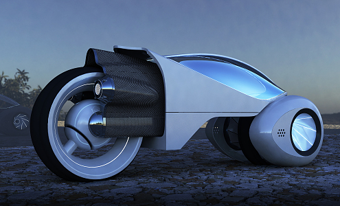 Modern Motorcycle Science Fiction Motorcycle 3d model