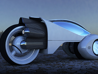 Modern Motorcycle Science Fiction Motorcycle 3d model