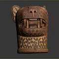 Leopard Head Sculpture With Terracotta Material Handcrafted Spotted Pattern And Decorative Design