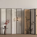 new chinese style screen 3d model