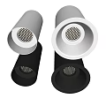 White and Black Round Downlights Spotlights with Mesh Covers for Modern Home Ceiling