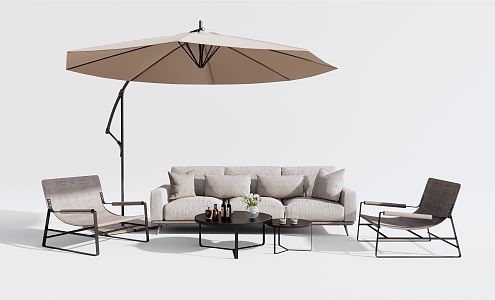 Modern Outdoor Sofa Outdoor Sofa Coffee Table Leisure Chair Outdoor Chair Multi-person Sofa Sunshade 3d model