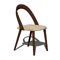 Modern Leisure Chair With Wooden Frame And White Comfortable Cushion Seat