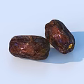 Fresh Natural Dates in Wooden Bowl with Some Scattered Around