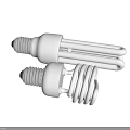 Energy Saving CFL Light Bulbs With Spiral And Straight Tube Shapes