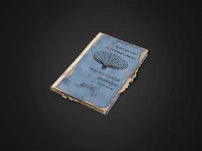 Vintage Blue Cover Book With Worn Edges Classic Text And Design 3d model
