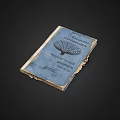 Vintage Blue Cover Book With Worn Edges Classic Text And Design