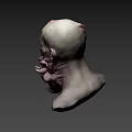Game Movie Character Detailed Head Sculpture With Wrinkled Face And Curly Beard