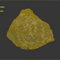 Natural Wood Stone Sample with Colorful Speckled Texture and Irregular Shape