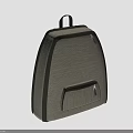 Textured Gray Backpack with Black Trim Front Pocket Zipper and Top Handle for Daily Use